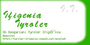 ifigenia tyroler business card